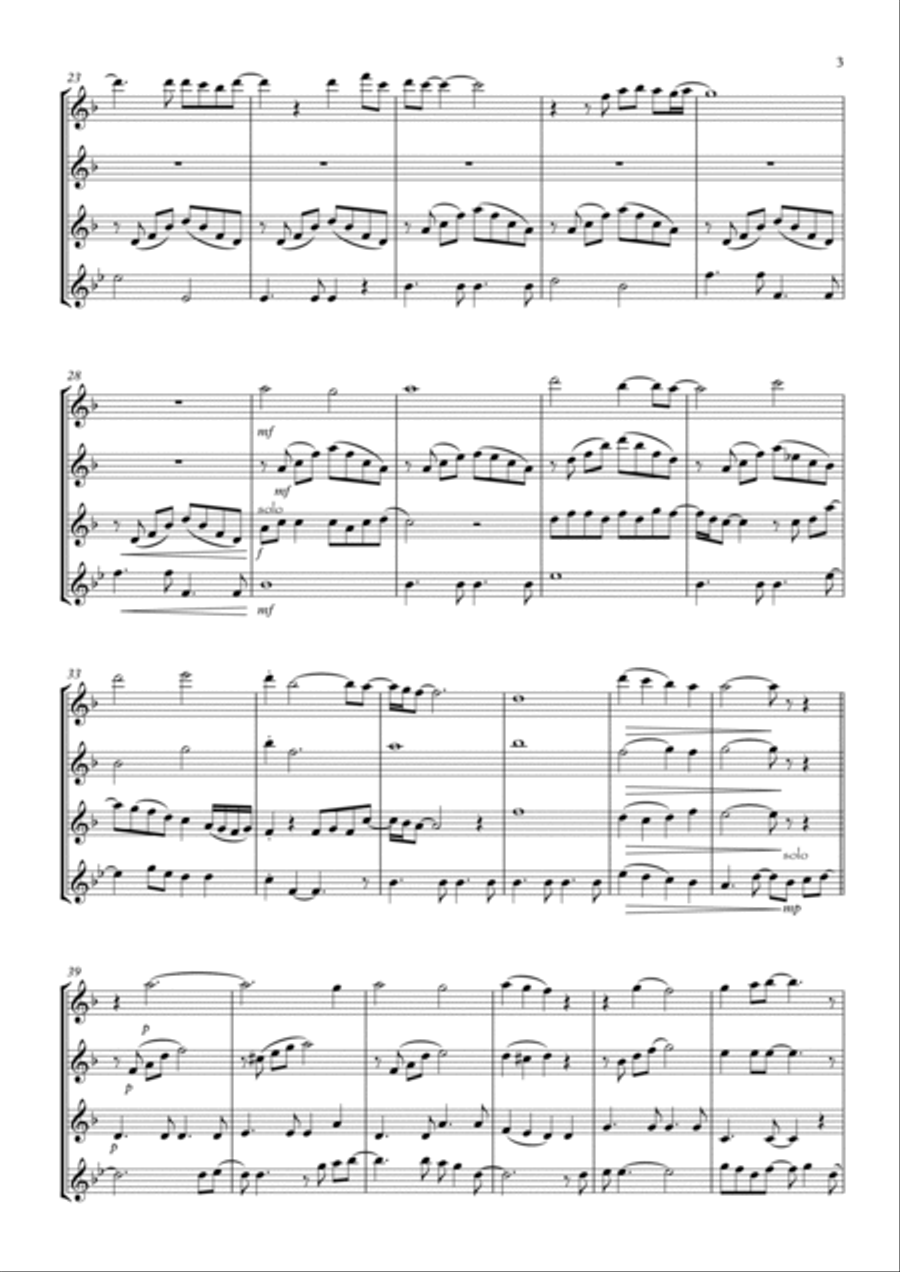 You've Got A Friend Flute Quartet scores gallery preview page 3