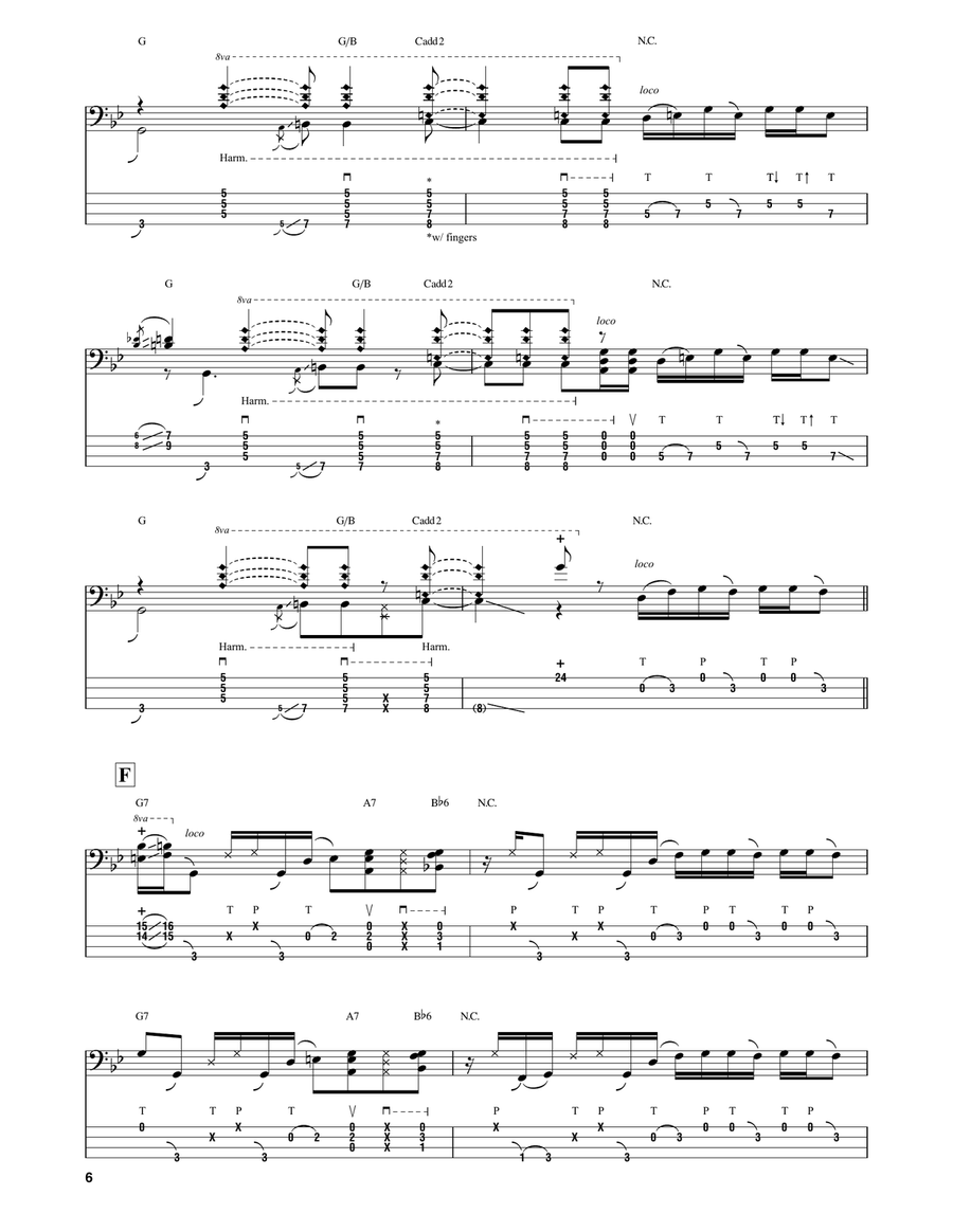 You Can't Hold No Groove Bass Guitar Tablature scores gallery preview page 6