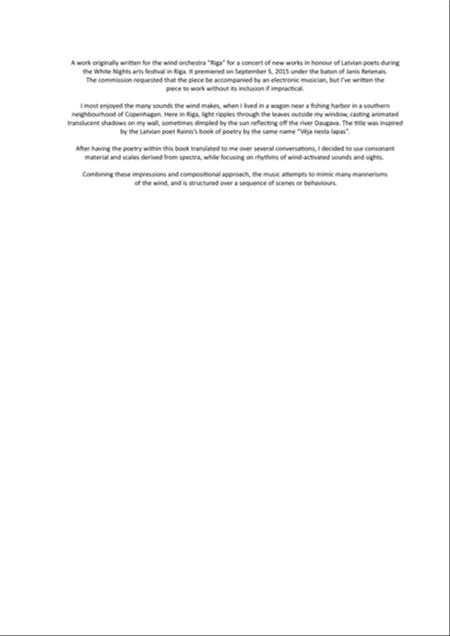 Leaves upon the Wind Set of Parts scores gallery preview page 2
