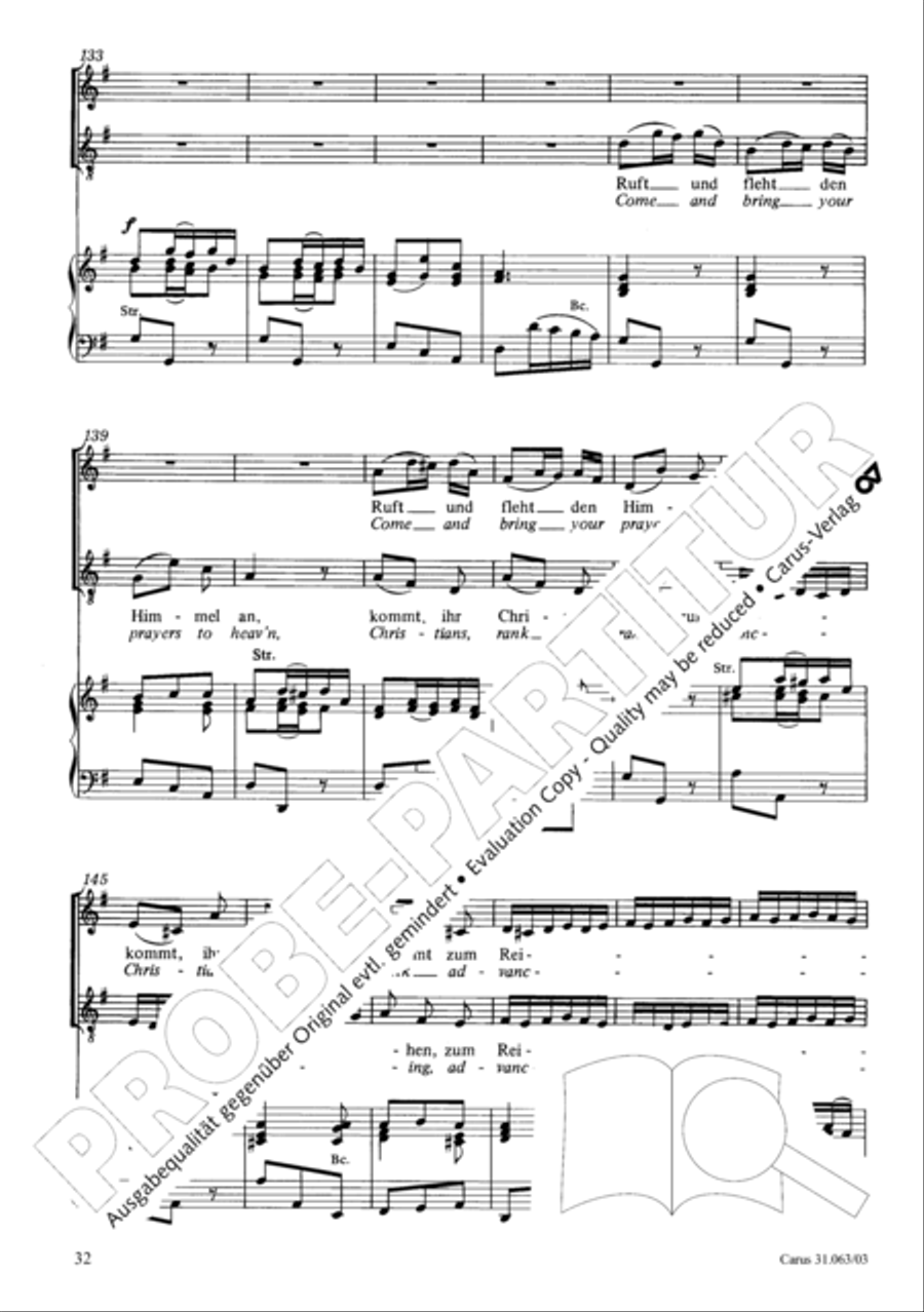 Christians, etch this blessed day (Christen, atzet diesen Tag) 4-Part scores gallery preview page 33