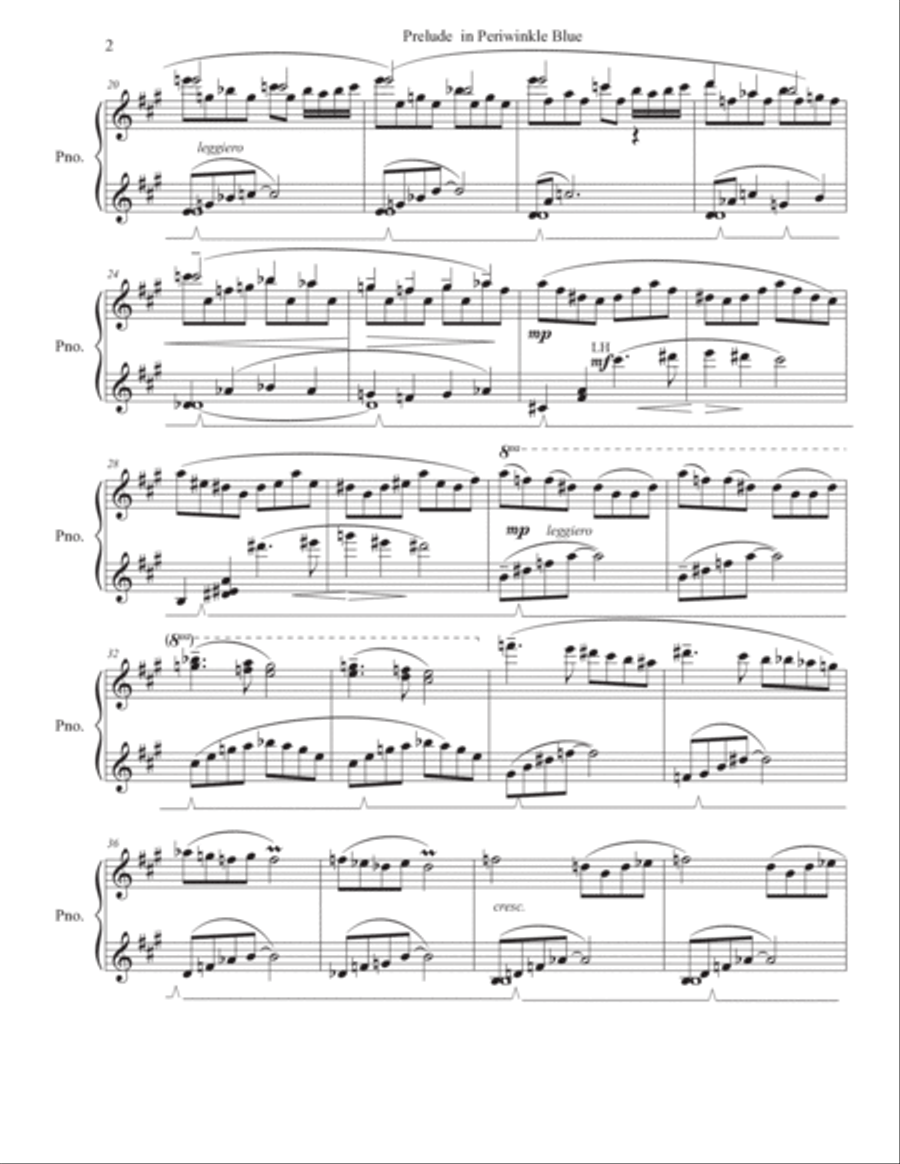 Prelude in Periwinkle Blue and Danza Fucshia Part scores gallery preview page 4
