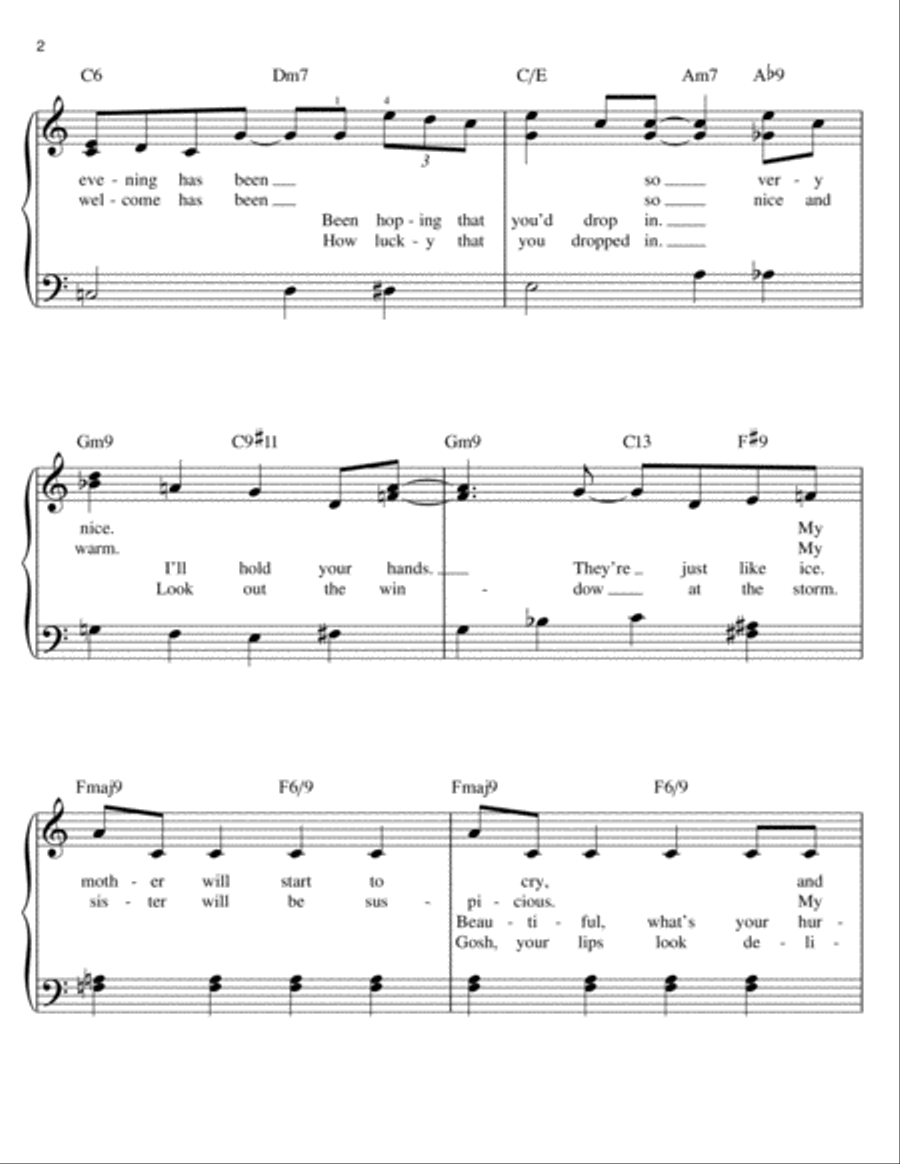 Baby, It's Cold Outside Easy Piano scores gallery preview page 2