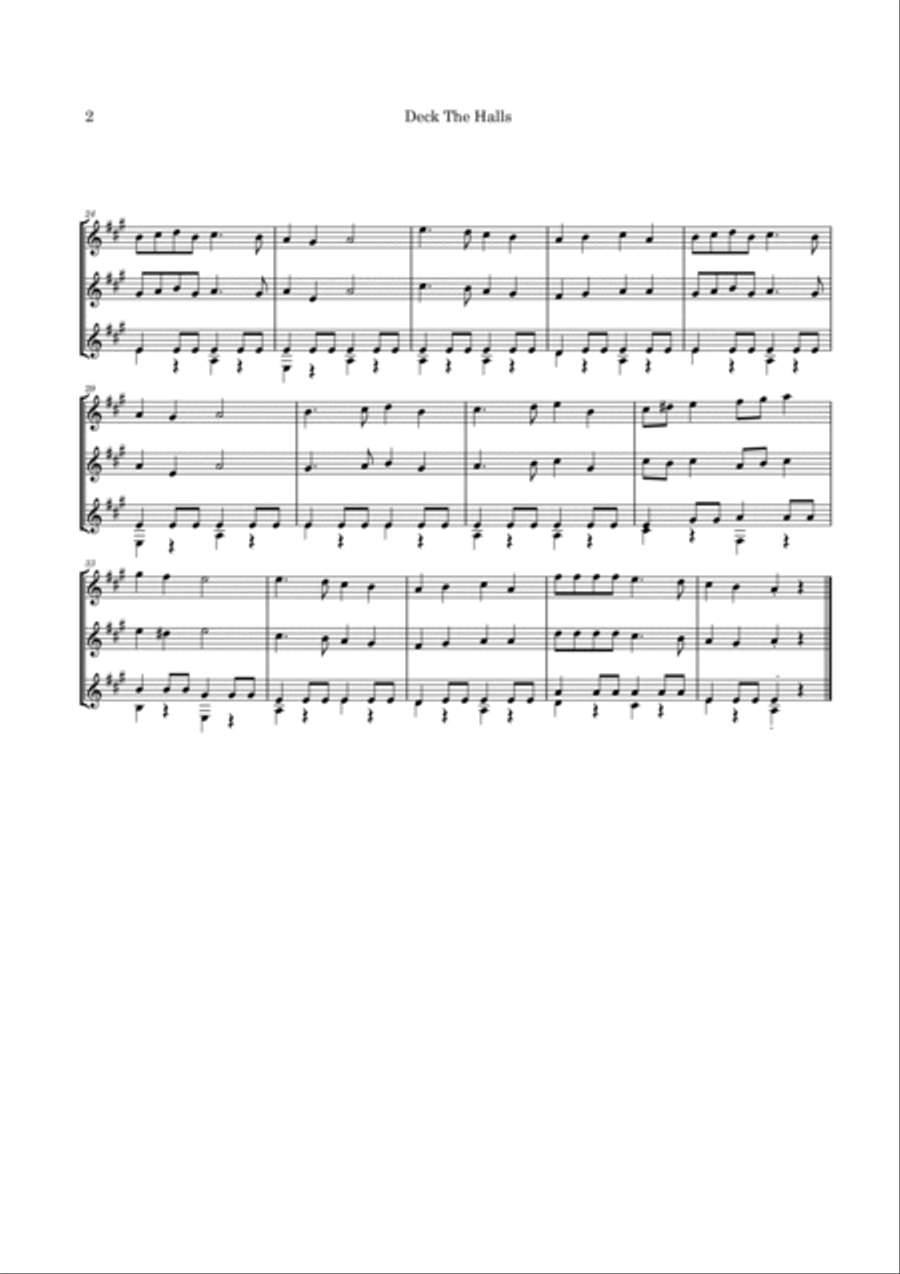 6 Christmas Crackers Volume 1 - 3 guitars/large ensemble Large Ensemble scores gallery preview page 5