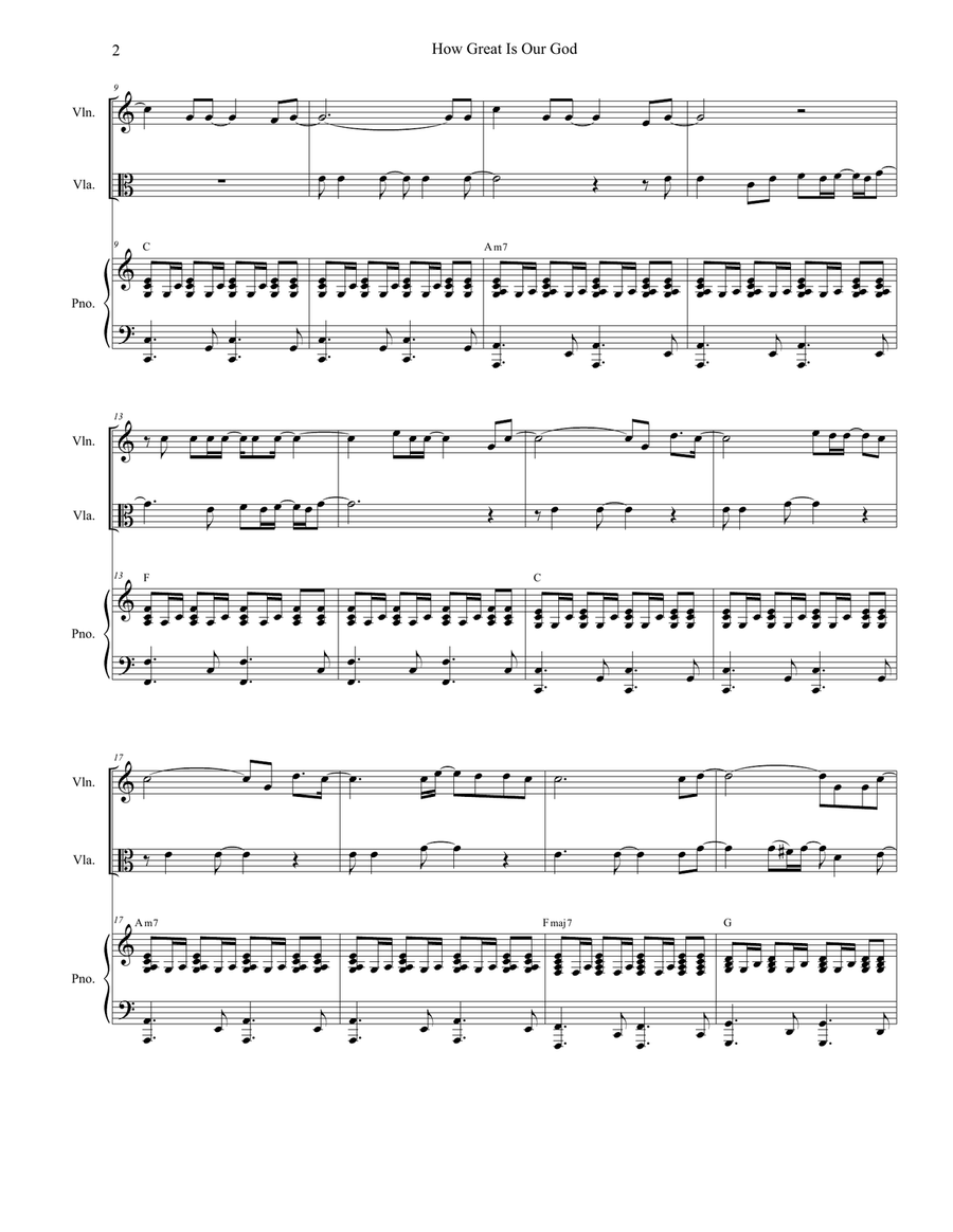 How Great Is Our God How Great Is Our God String Duet scores gallery preview page 2