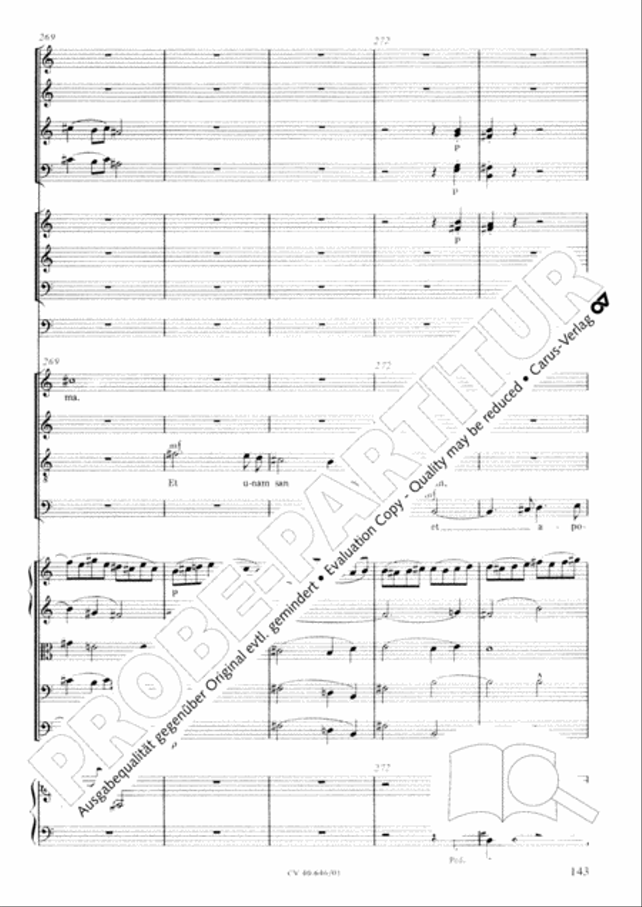 Mass in A Major (2 versions) STB scores gallery preview page 154