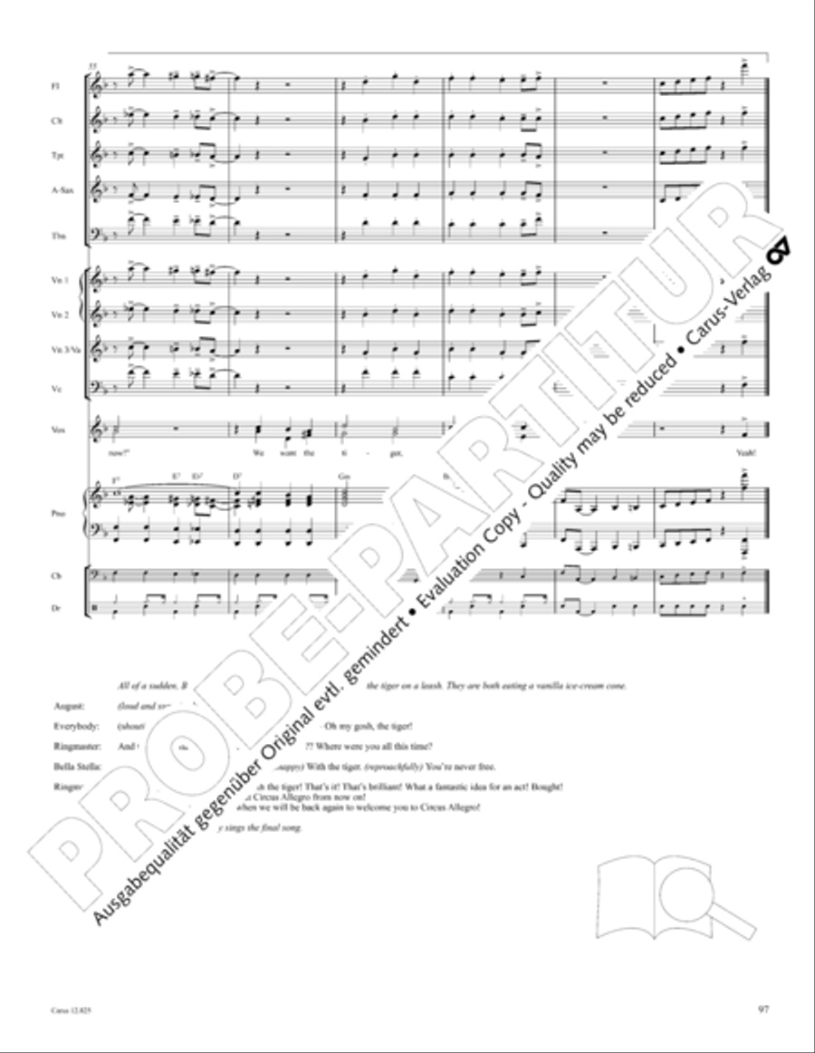 Circus Allegro Circus Allegro Choir scores gallery preview page 98