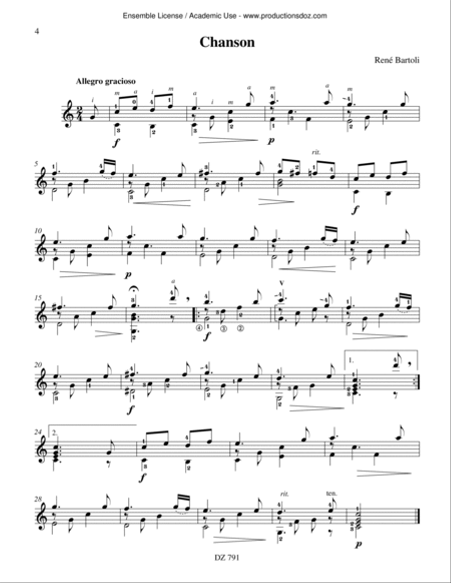 Réminiscences Classical Guitar scores gallery preview page 4