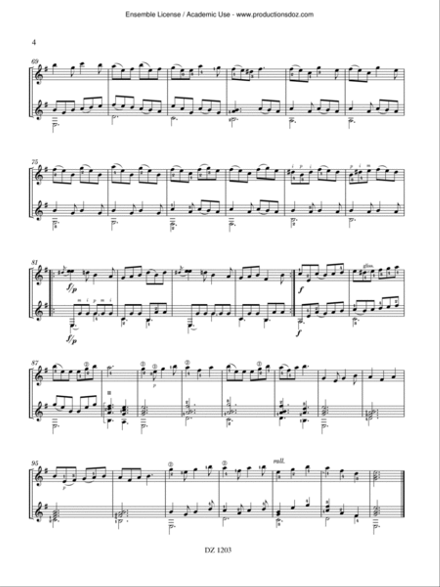 Celtic Dance Celtic Dance Classical Guitar scores gallery preview page 4