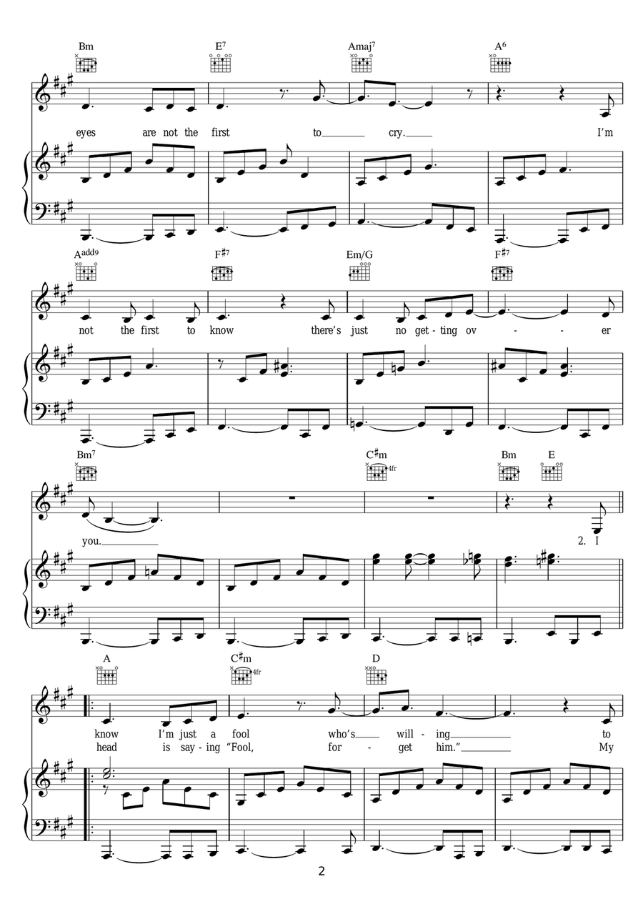 Hopelessly Devoted To You (from Grease) Piano, Vocal scores gallery preview page 2