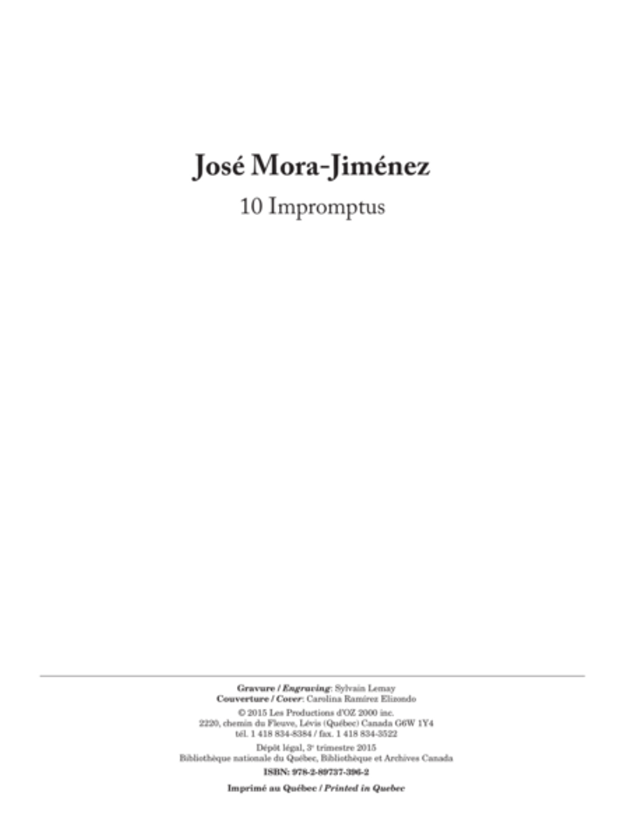 10 Impromptus 10 Impromptus Classical Guitar scores gallery preview page 1