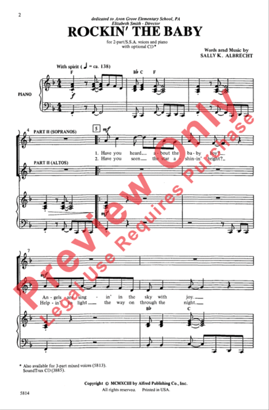 Rockin' the Baby 2-Part scores gallery preview page 2