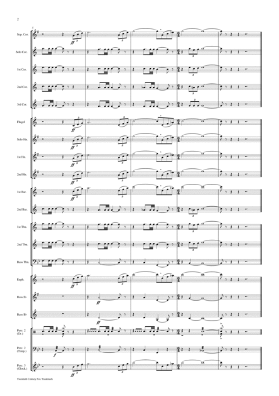 Twentieth Century Fox Trademark Brass Band scores gallery preview page 4