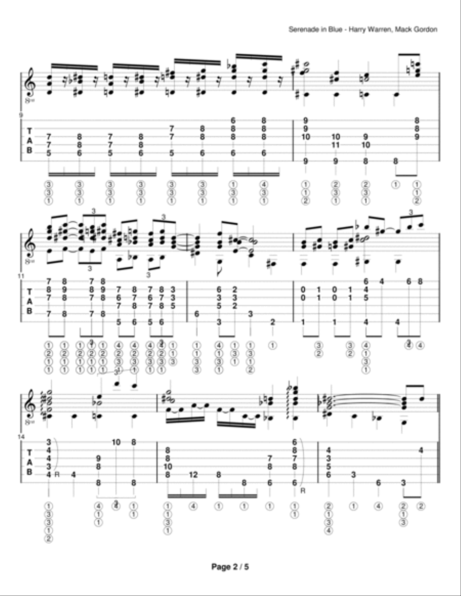 Serenade In Blue Serenade In Blue Electric Guitar scores gallery preview page 2