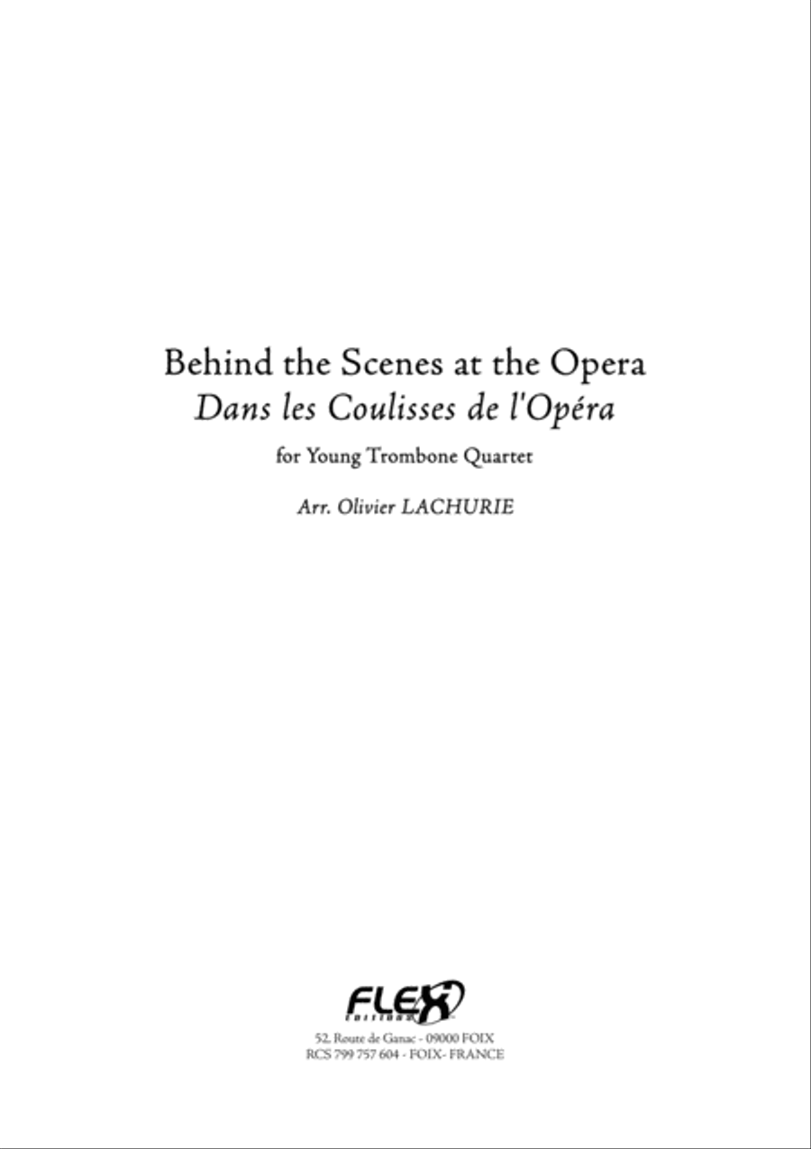 Behind the Scenes at the Opera Trombone scores gallery preview page 1
