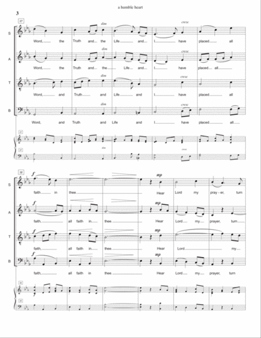 a humble heart - SATB a cappella image number null