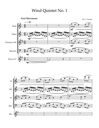 W L Larsen - Wind Quintet No. 1