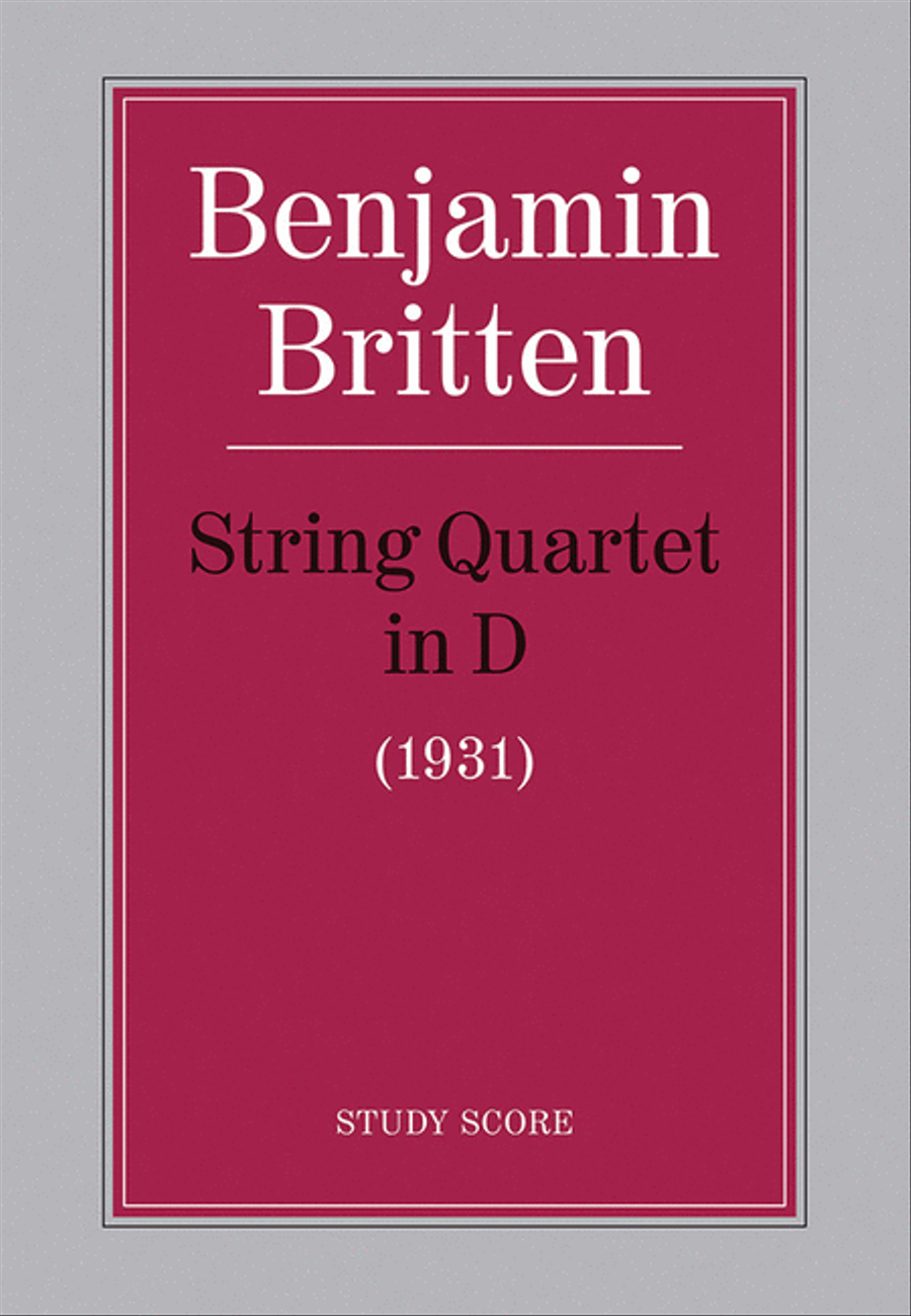 String Quartet in D String Quartet scores gallery preview page 1