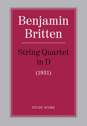 Book cover for String Quartet in D