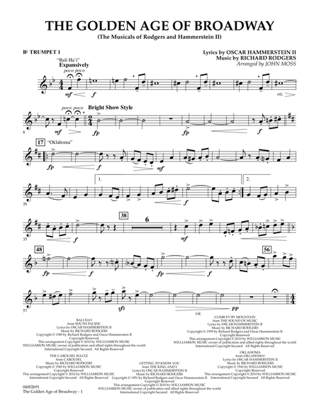 The Golden Age Of Broadway - Bb Trumpet 1 by Richard Rodgers Concert Band - Digital Sheet Music