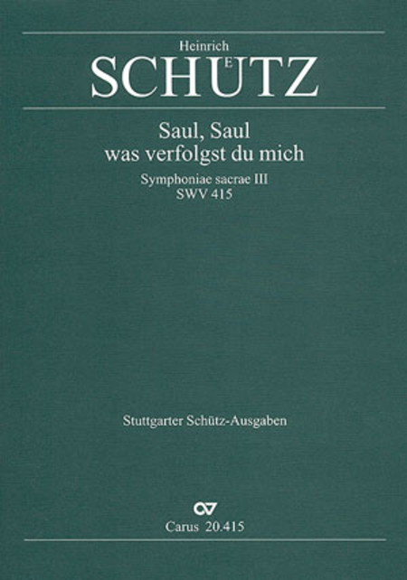 Saul, wilt thou injure me? (Saul, was verfolgst du mich)