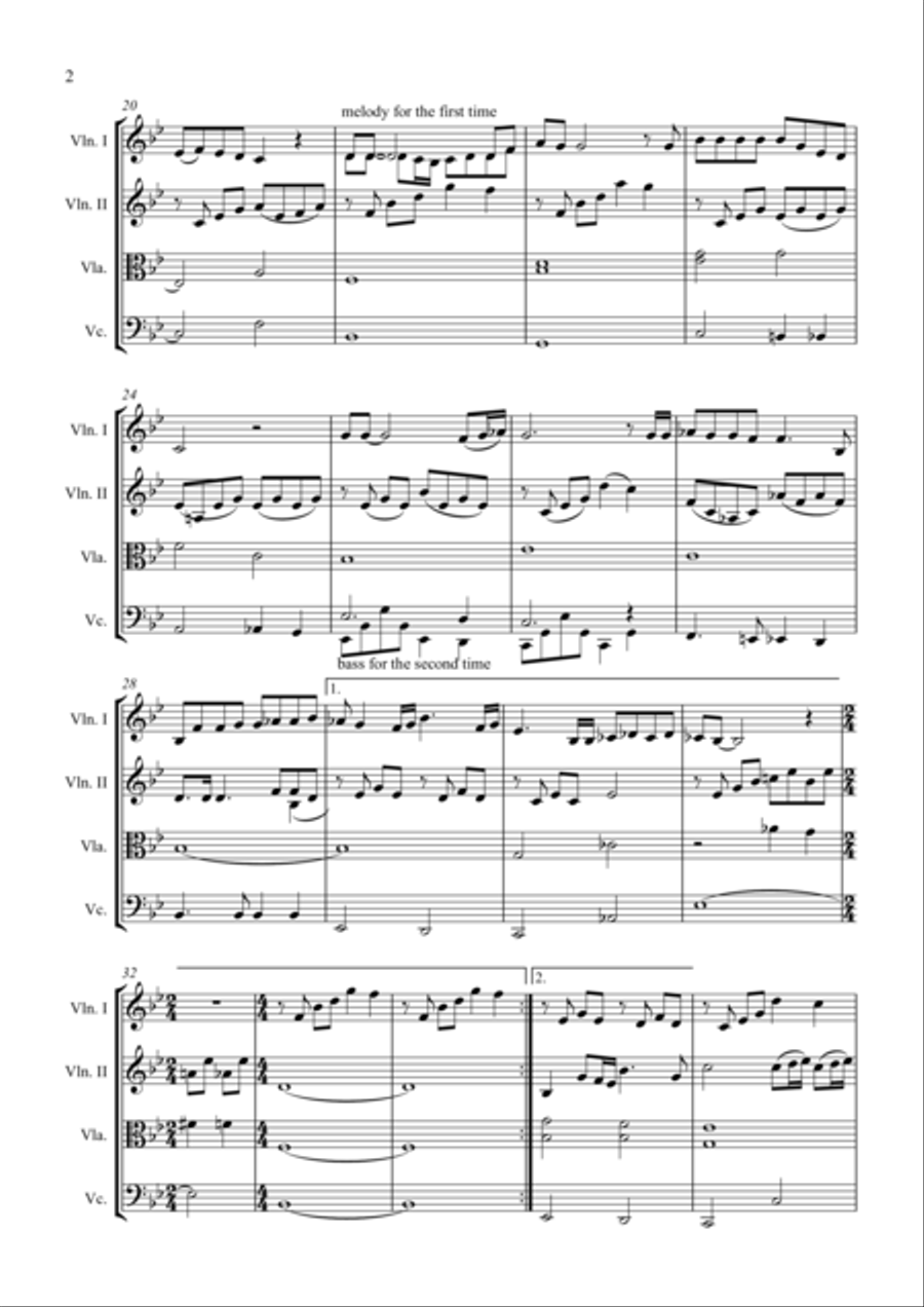 Bohemian Rhapsody String Quartet scores gallery preview page 3