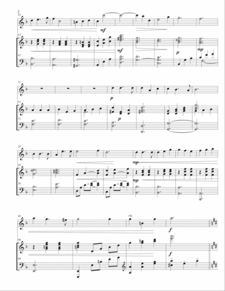 Paraphrase on Dying but Living for violin and piano Violin Solo scores gallery preview page 2