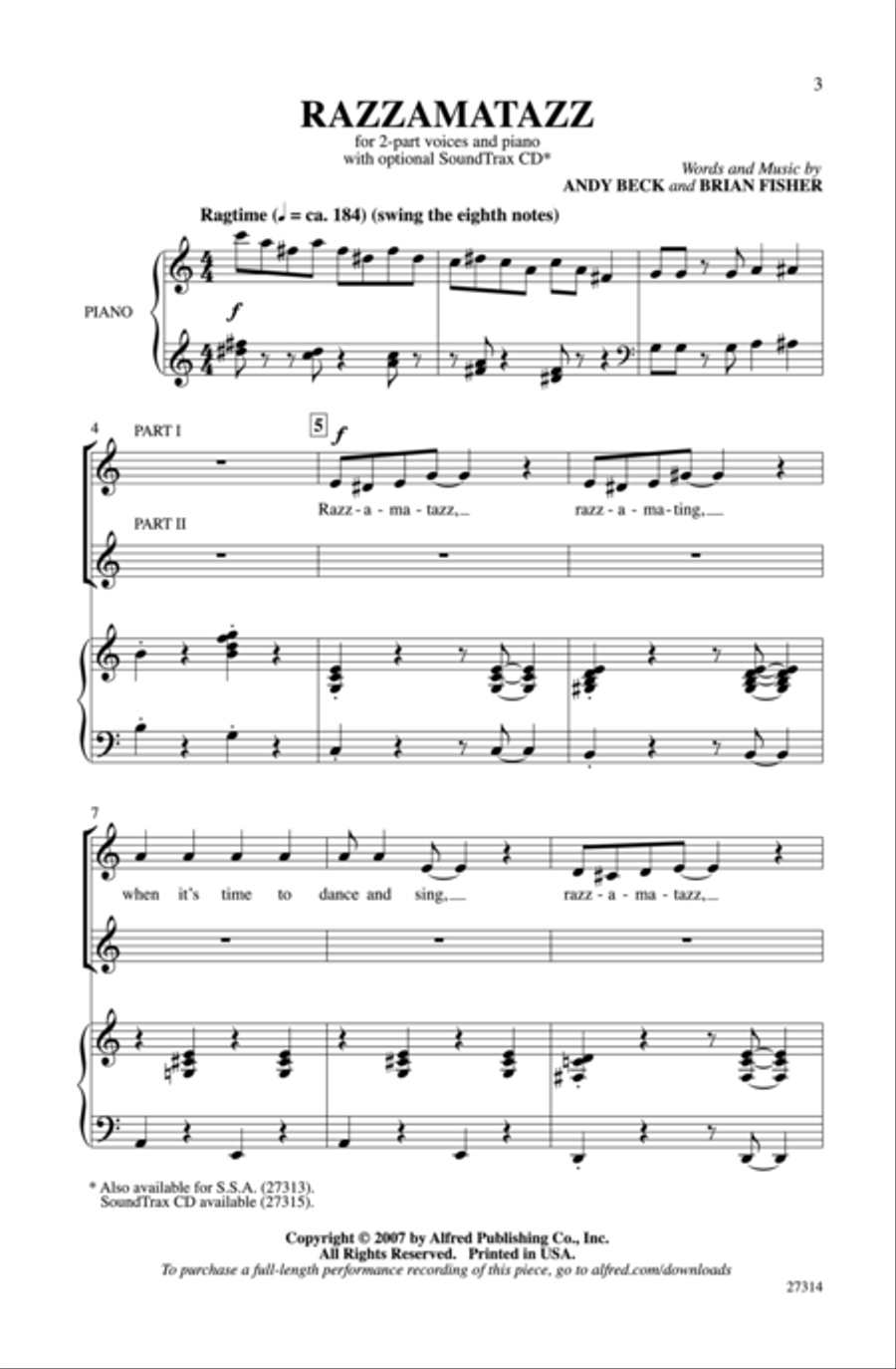Razzamatazz Razzamatazz 2-Part scores gallery preview page 2