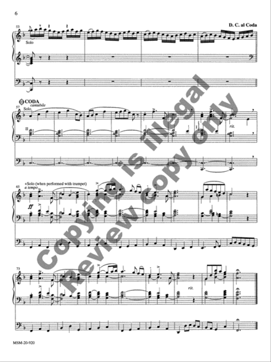 Voluntary for Trumpet and Organ B-Flat Trumpet scores gallery preview page 7