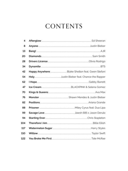 Chart Hits of 2020-2021 by Various Piano, Vocal, Guitar - Sheet Music