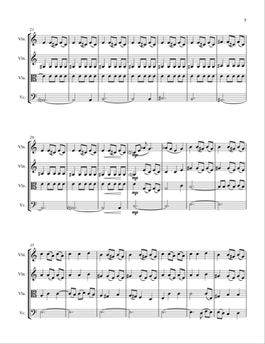 Passacaglia String Quartet scores gallery preview page 5