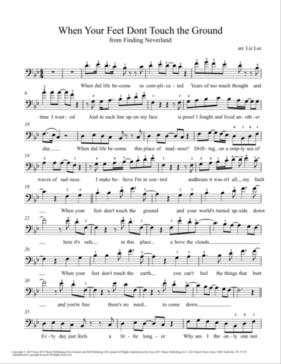 When Your Feet Don't Touch The Ground Cello Solo scores gallery preview page 2