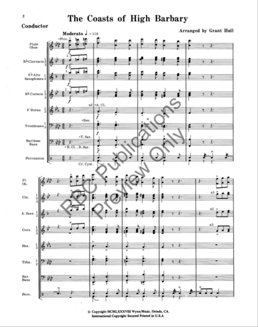 Coasts Of High Barbary Coasts Of High Barbary Concert Band scores gallery preview page 3