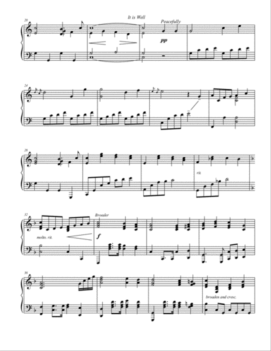 It is Well Piano Solo scores gallery preview page 2