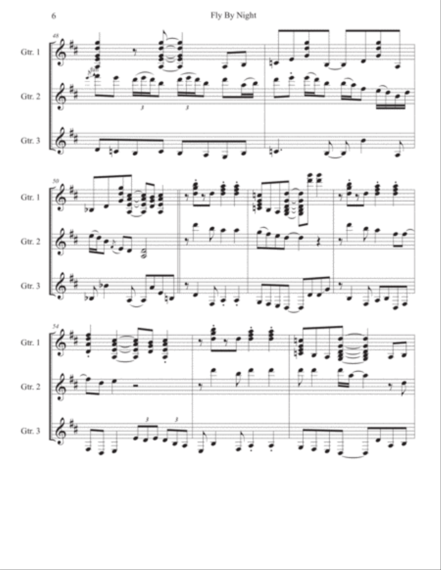 Fly By Night Fly By Night Guitar Ensemble scores gallery preview page 6