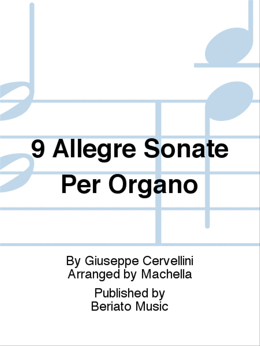 9 Allegre Sonate Per Organo Organ scores gallery preview page 1