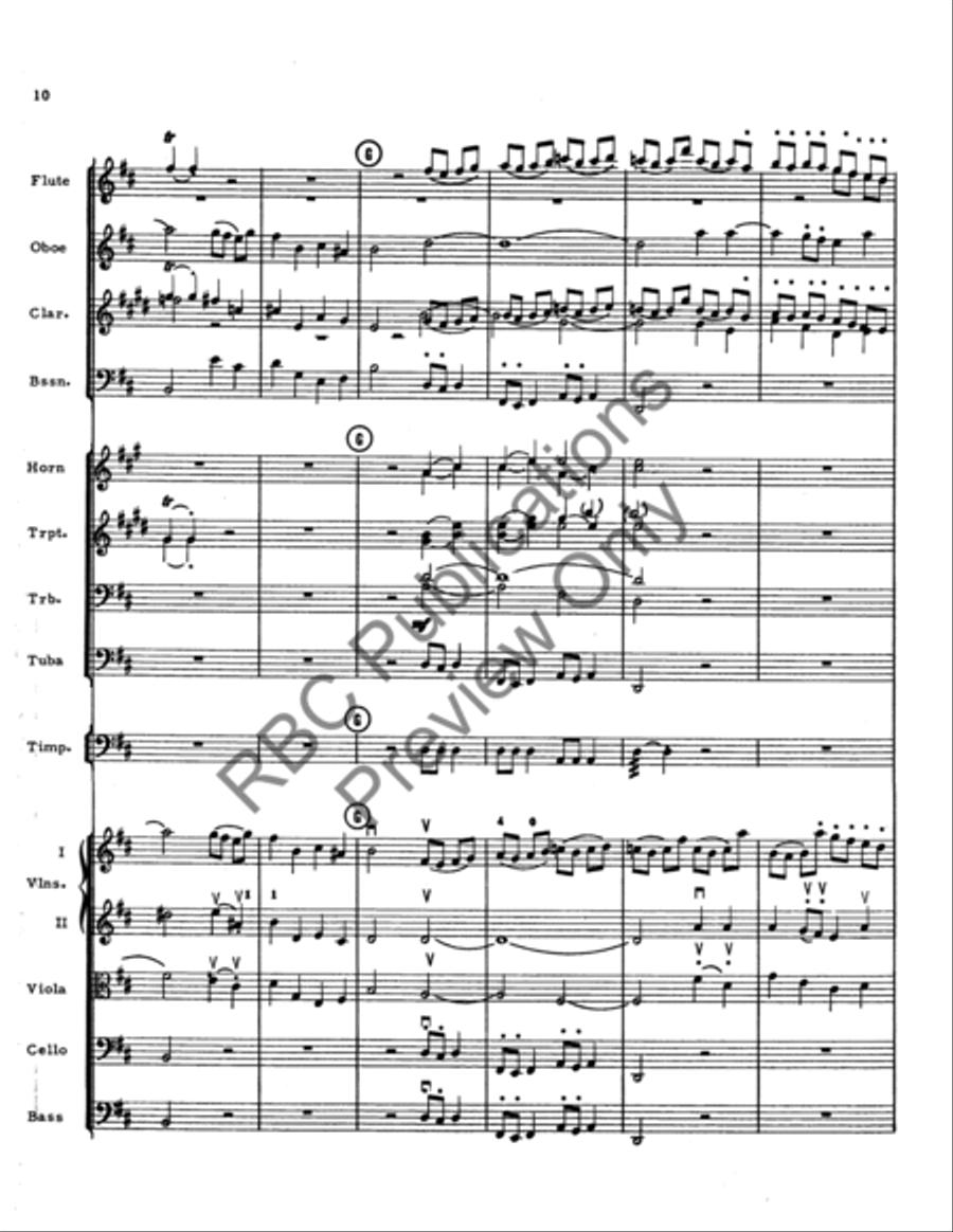 Gavotte One And Two Suite In D (Score) Full Orchestra scores gallery preview page 11