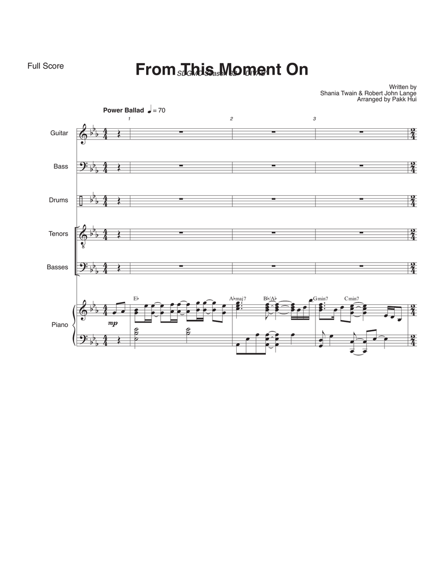 From This Moment On Small Ensemble scores gallery preview page 1