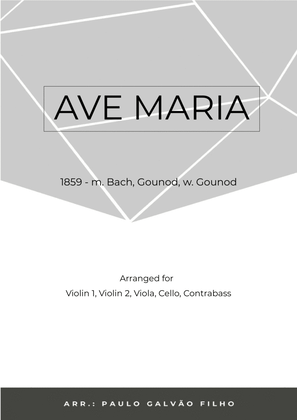 Book cover for 1 AVE MARIA - GONOUD – STRING QUINTET