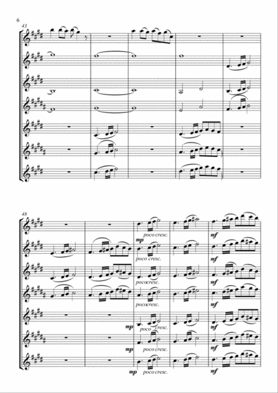 Ruach (Air in Motion) for Clarinet Choir Clarinet Choir scores gallery preview page 6
