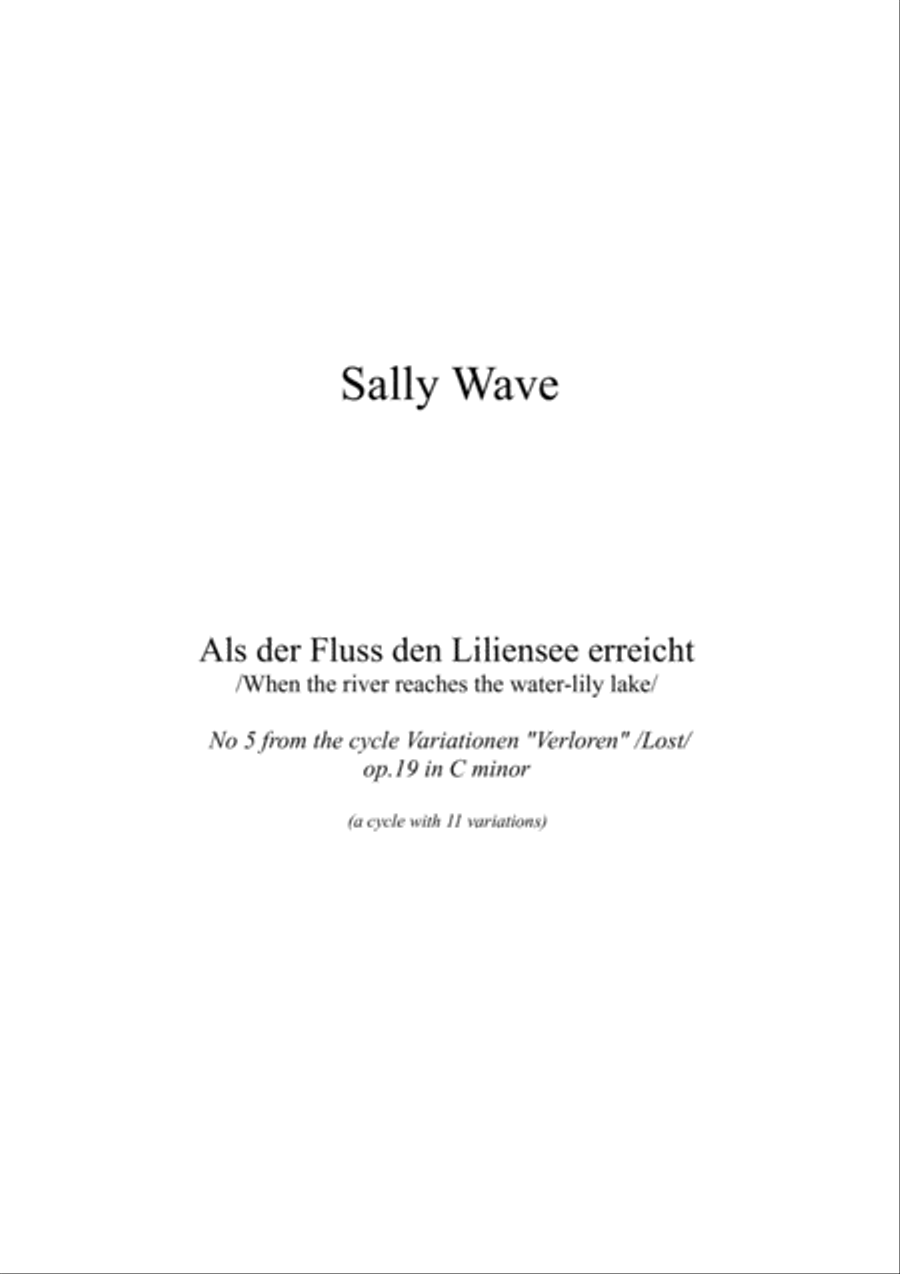 Als der Fluss den Liliensee erreicht /When the river reaches the water-lily lake/ Piano Method scores gallery preview page 1