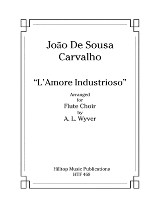 Book cover for L'Amore Industrioso arr. Flute Choir