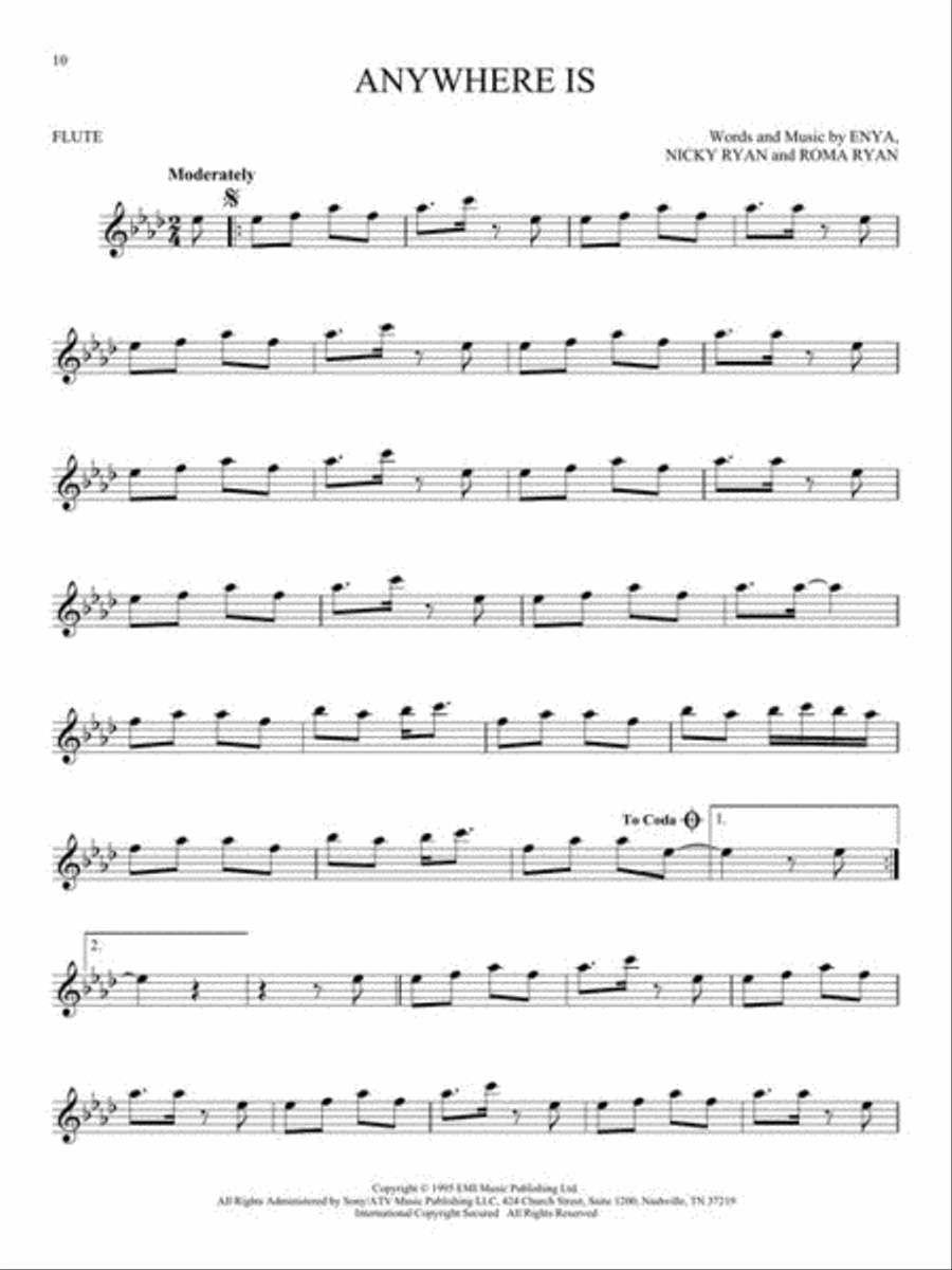 101 Most Beautiful Songs Flute Solo scores gallery preview page 5