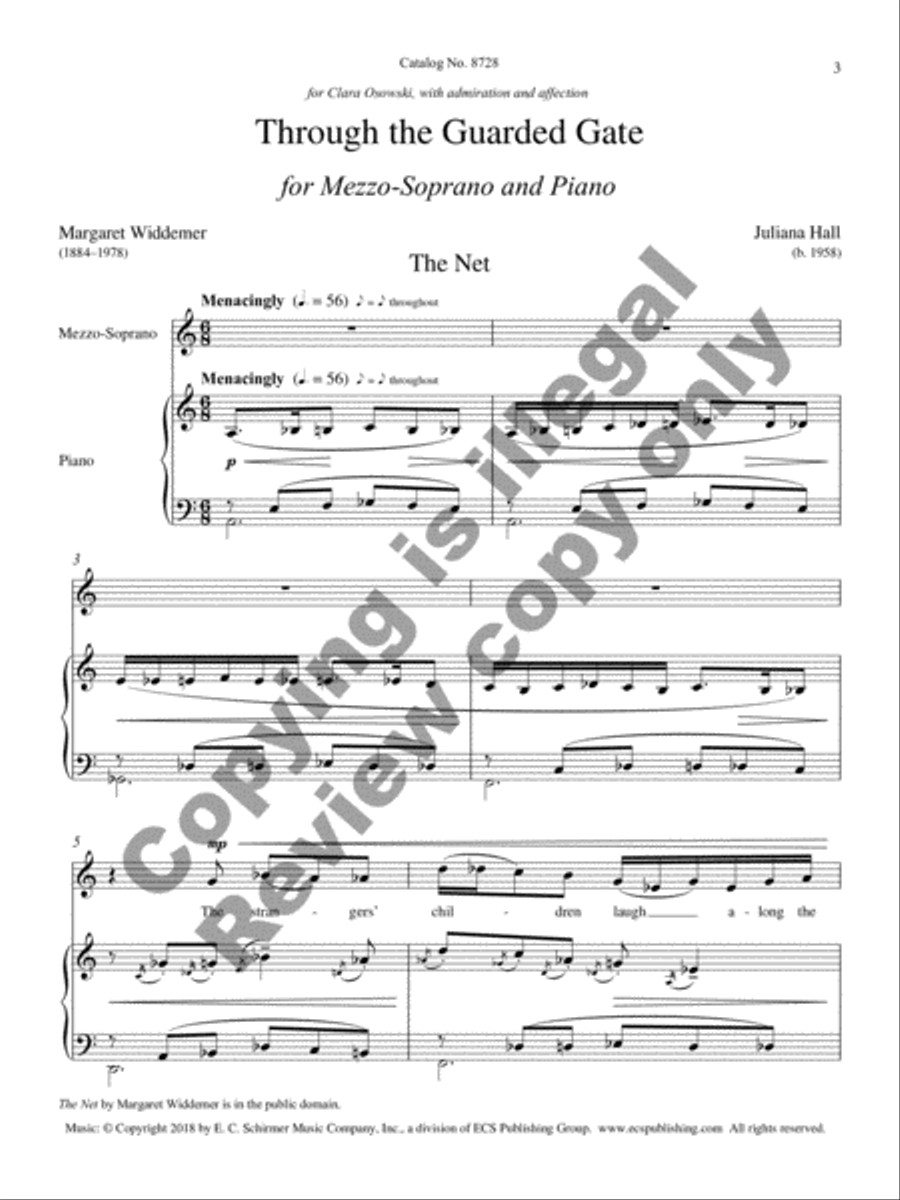 Through the Guarded Gate Through the Guarded Gate Mezzo-Soprano Voice scores gallery preview page 5
