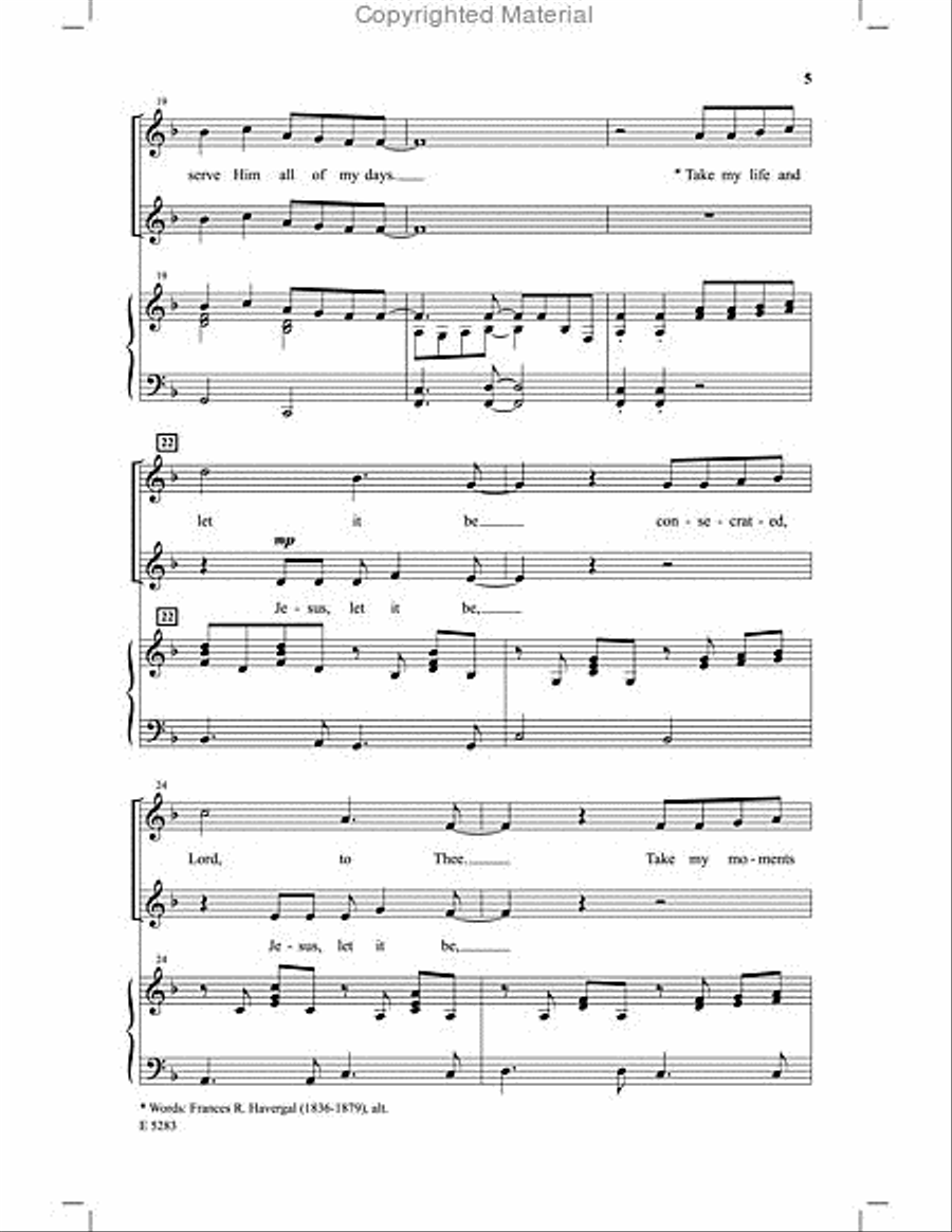 I Will Do My Best for Jesus Unison Choir scores gallery preview page 4