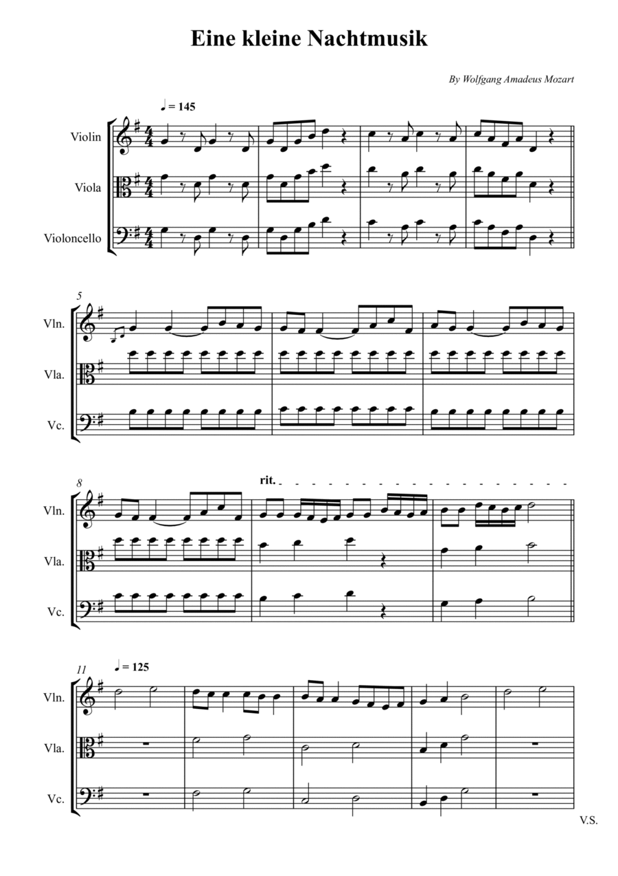 Book cover for Eine kleine Nachtmusik (Easy)