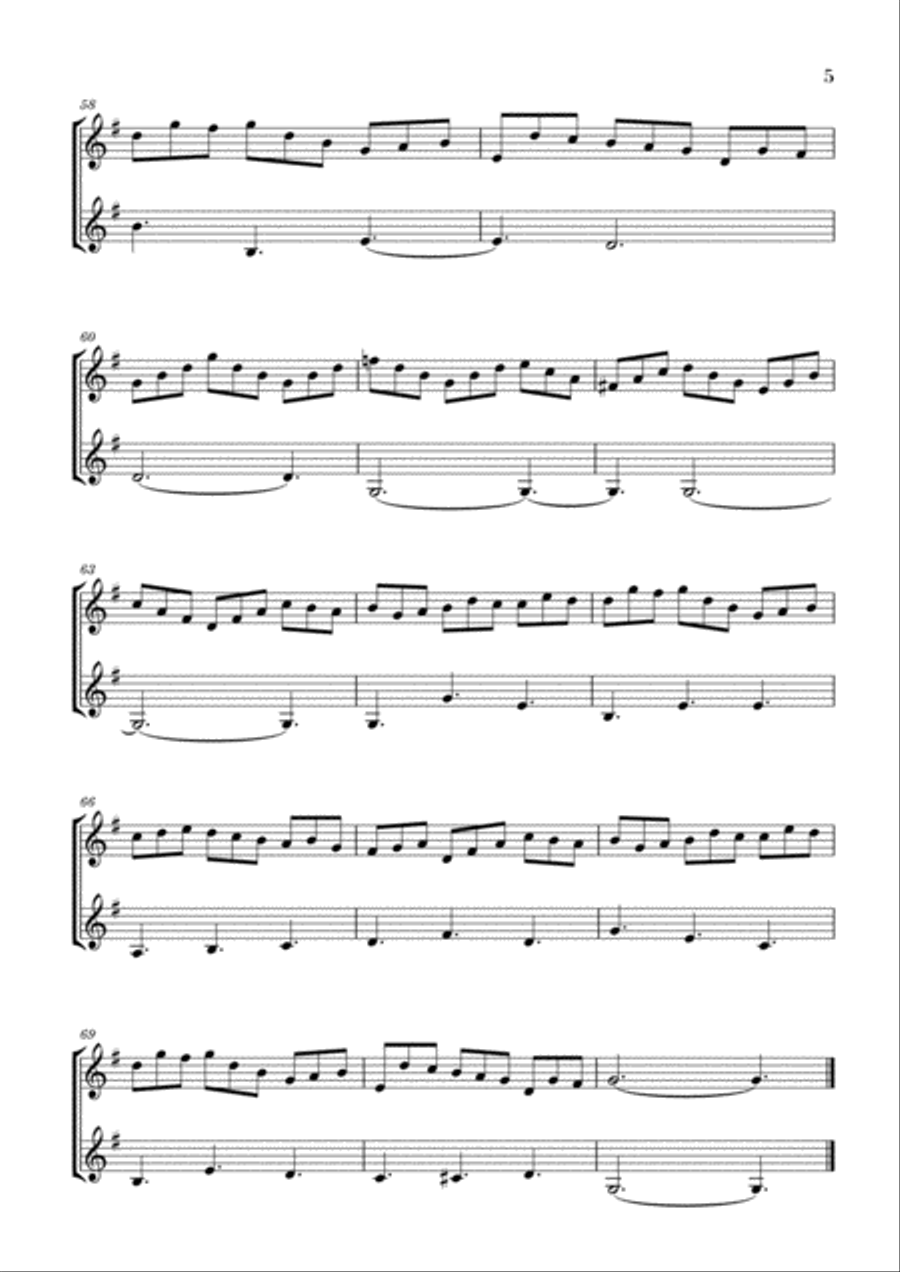 Bach - Jesus bleibet meine Freude for 2 Violins String Duet scores gallery preview page 5