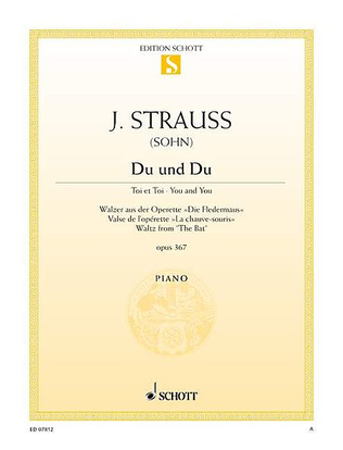 Book cover for Du und Du Waltz from Die Fledermaus, Op. 367