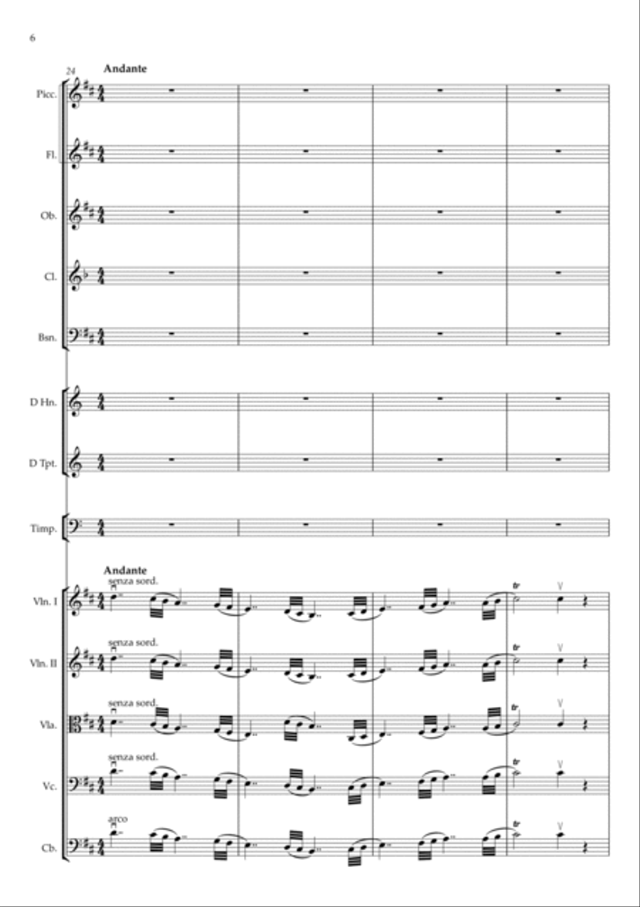 Overture to the vaudeville 'Morning and Evening' Full Orchestra scores gallery preview page 6