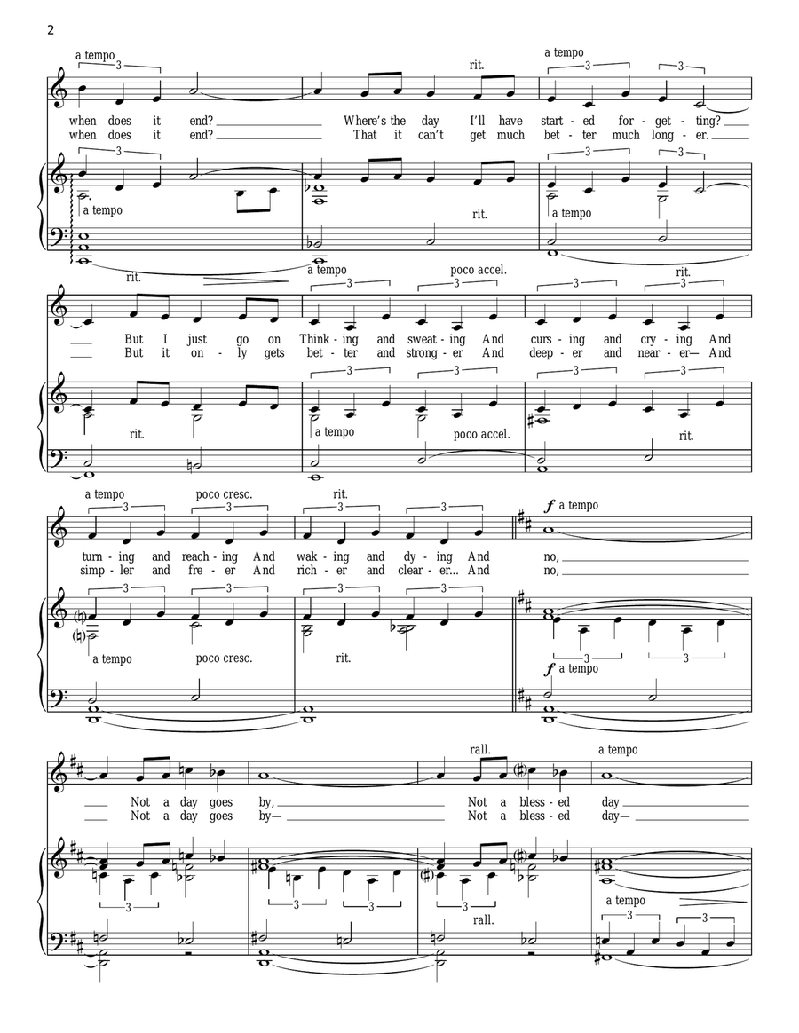 Not A Day Goes By Piano, Vocal scores gallery preview page 2