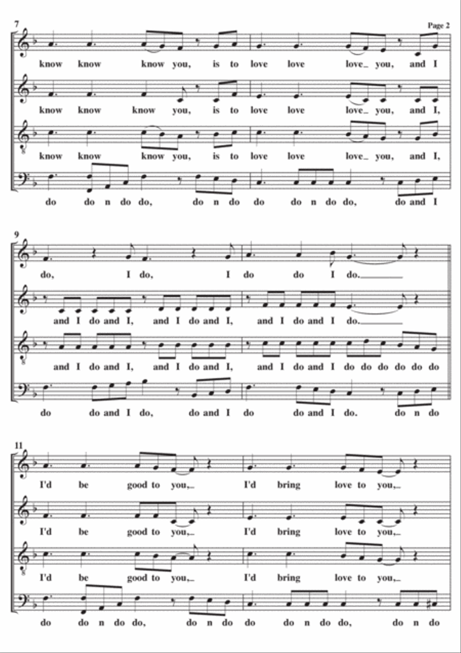 To Know Him Is To Love Him 4-Part scores gallery preview page 2
